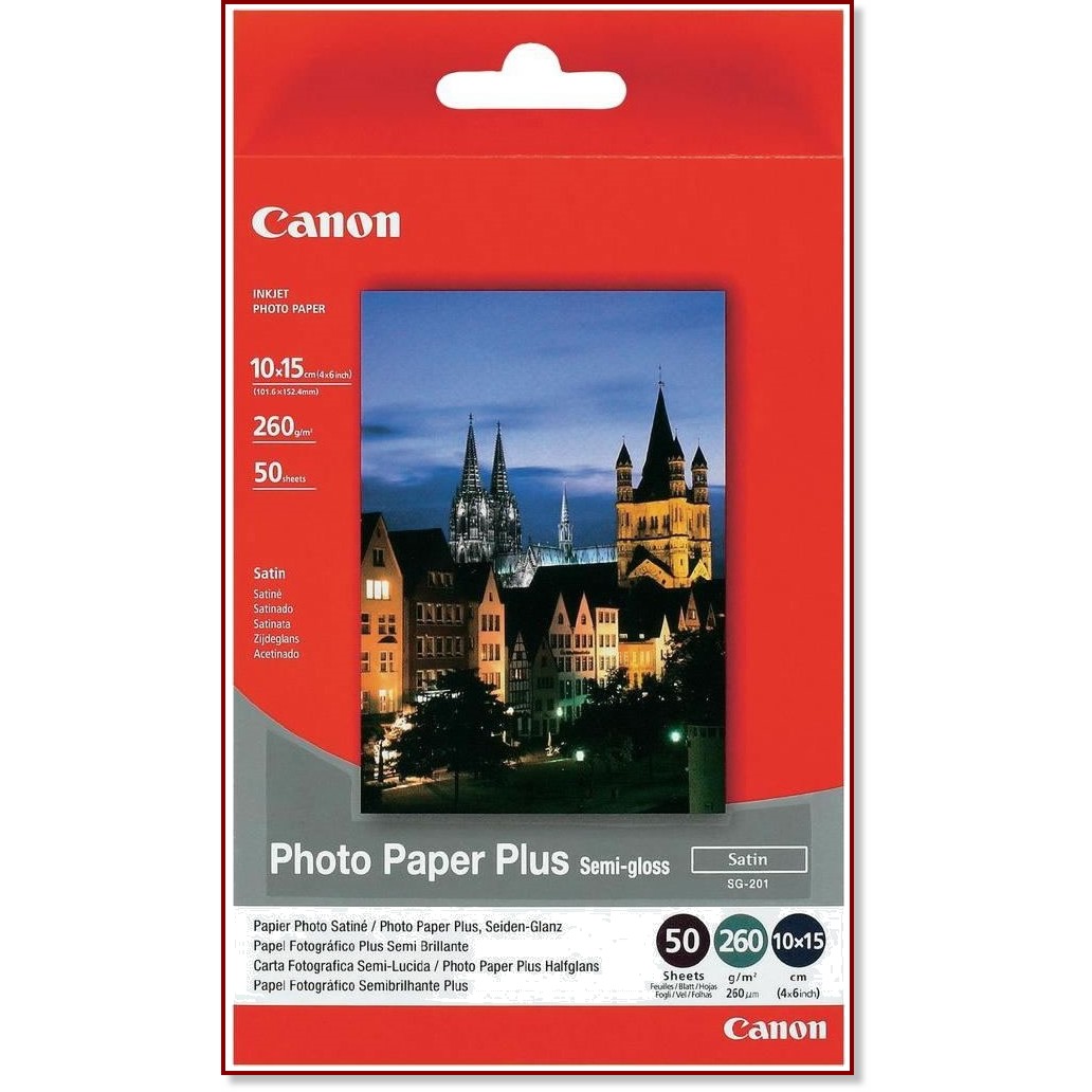 �������������� ���������� Canon SG-201 - 10 x 15 cm, 50 �����, 260 g/m<sup>2</sup> - 