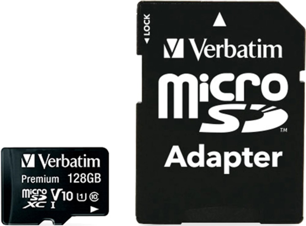 Micro SDXC   128 GB Verbatim Premium - Class 10, U1, V10  SD  - 