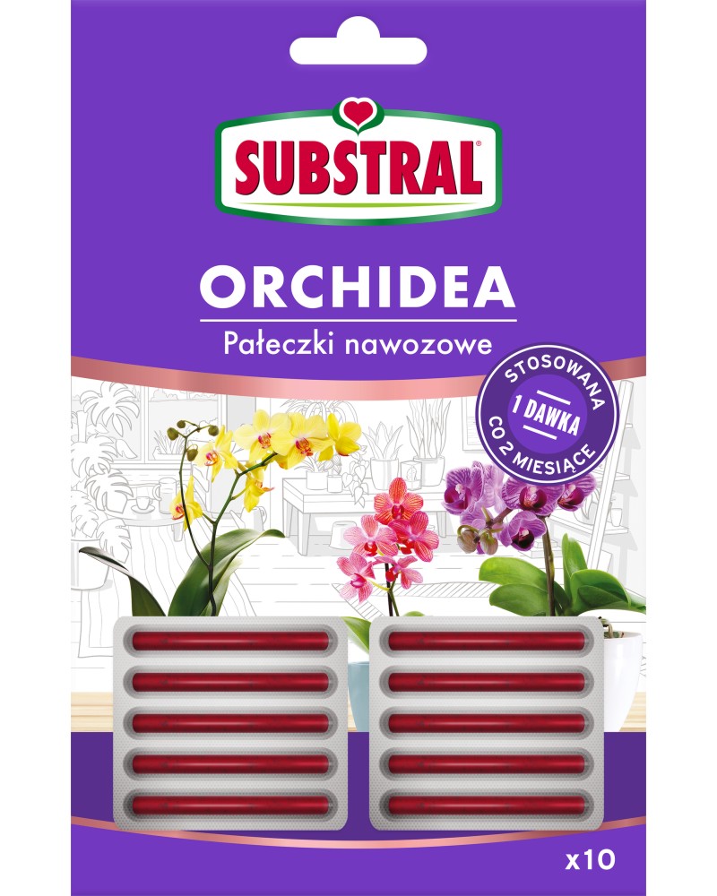 Тор на пръчици за орхидеи Substral Тор на пръчици за орхидеи Substral - 10 броя -