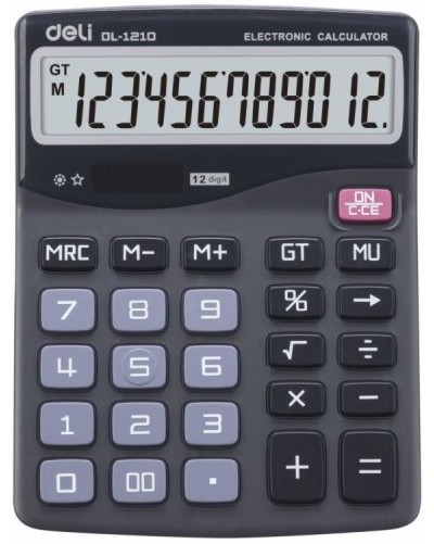 Настолен калкулатор 12 разряда Deli E1210 - От серията Core - 