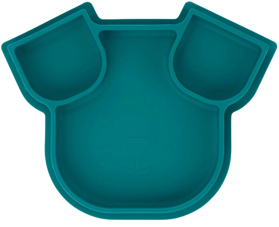 Детска силиконова чиния за хранене с вакуум Babymoov Eats' Isy Blue Dog - За над 6 месеца - чиния