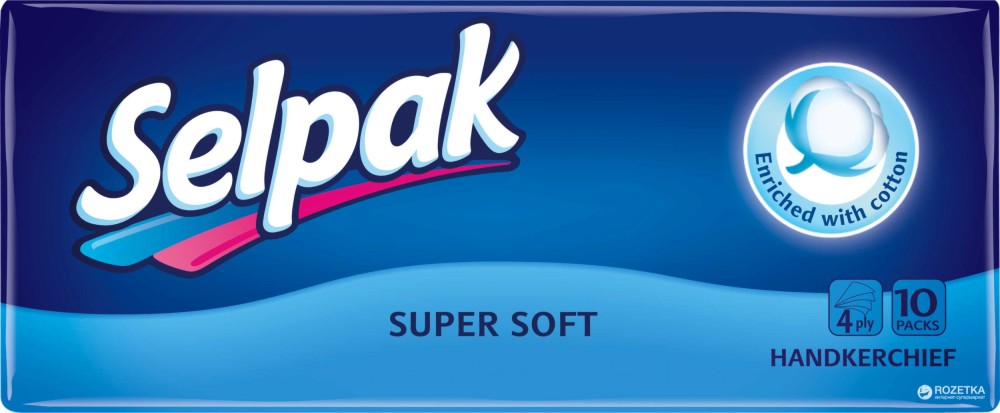 Носни кърпички Selpak Classic - 10 опаковки x 10 кърпички - 