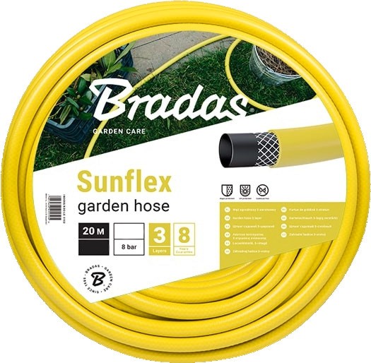 Трислоен градински маркуч ∅ 3/4" Bradas Sunflex Трислоен градински маркуч ∅ 3/4" Bradas Sunflex - 20 и 50 m -