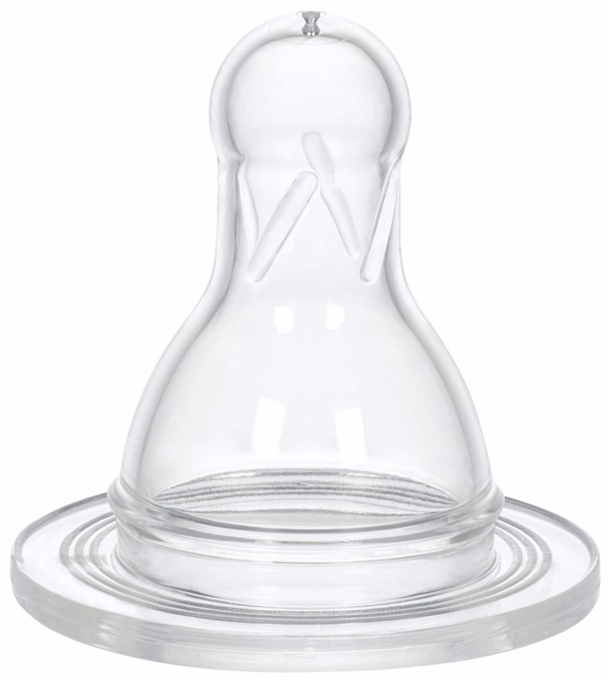 Биберони за стандартно шише Wee Baby Slow Flow - 2 броя, от серията Anti-colic, 0-6 м - биберон