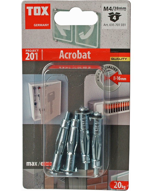      PZ   Tox Acrobat - 4    M4 - M8   37 - 52 mm - 