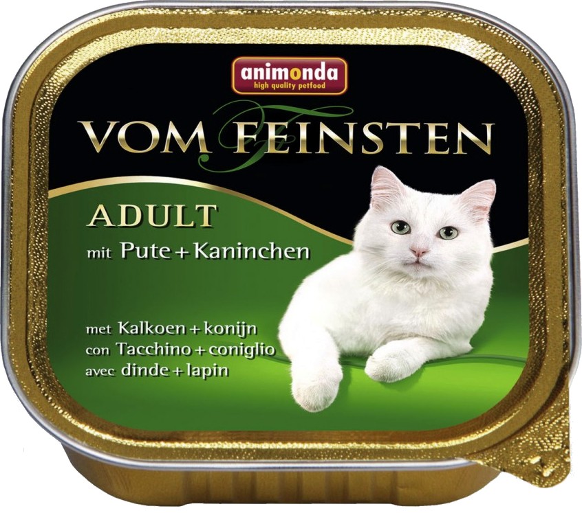 Пастет за котки Animonda Vom Feinsten Adult Пастет за котки Animonda Vom Feinsten Adult - 100 g, с пуешко и заешко, от 1 до 6 години - храна