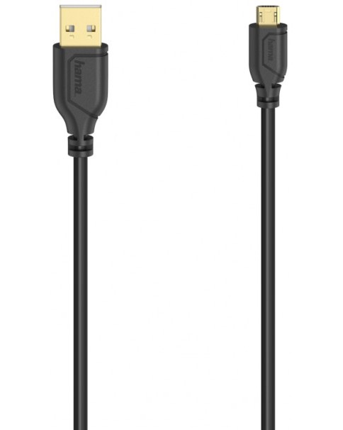 Кабел USB 2.0 male към micro USB male Hama Кабел USB 2.0 male към micro USB male Hama - 0.75 m -