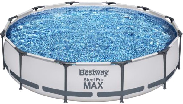 Кръгъл сглобяем басейн Bestway Max - С филтърна помпа oт серията Steel Pro - басейн