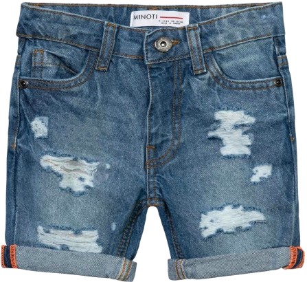 Детски къс дънков панталон MINOTI - 100% памук, от колекцията MINOTI Basics - продукт
