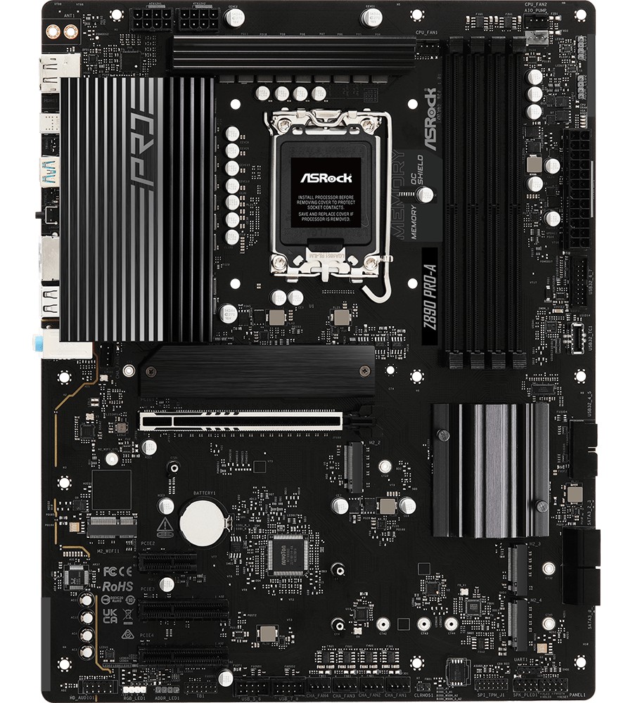Дънна платка ASRock Z890 Pro-A Дънна платка ASRock Z890 Pro-A - LGA 1851, Intel Z890, DDR5, ATX -