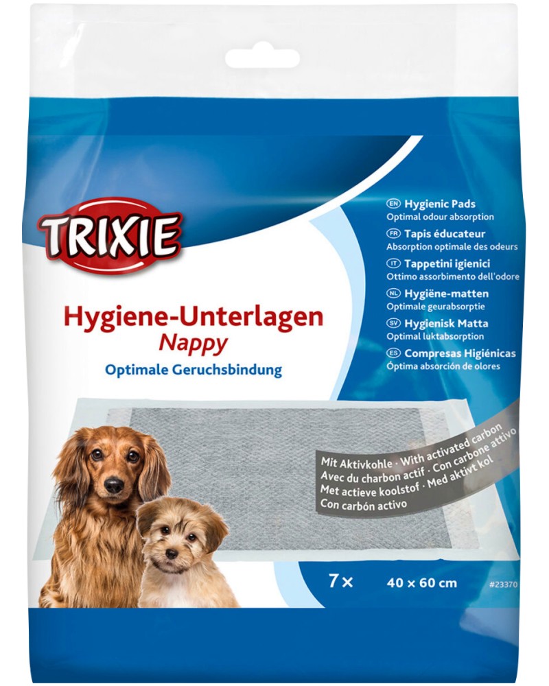 Хигиенни постелки за кучета с активен въглен Trixie Хигиенни постелки за кучета с активен въглен Trixie - 7 броя, 40 x 60 cm - продукт