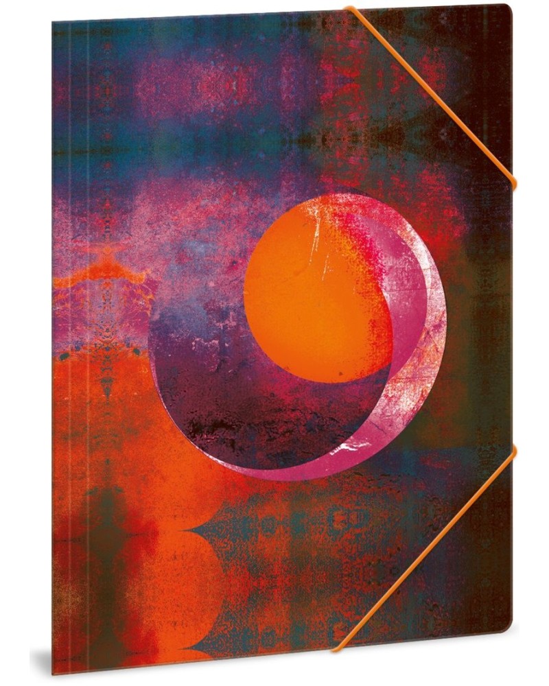 Папка с ластик Ars Una Orange Moon - Формат A4 - 