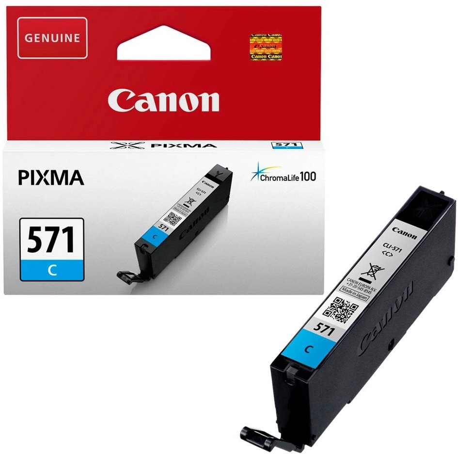 Касета с мастило за принтер Canon CLI-571 Cyan Касета с мастило за принтер Canon CLI-571 Cyan - 323 страници -