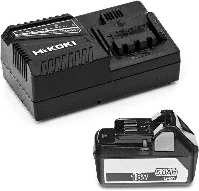 Акумулаторна батерия и зарядно HiKOKI (Hitachi) 18 V / 5 Ah - Модели BSL1850 и UC18YFS - батерия