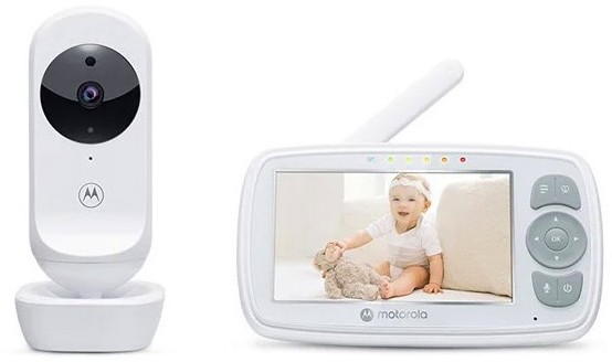 Видео бебефон Motorola VM34 - С температурен датчик, мелодии, нощно виждане и възможност за обратна връзка - продукт