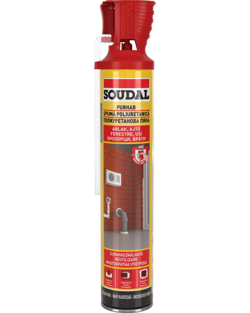 Полиуретанова пяна Soudal Genius Полиуретанова пяна Soudal Genius - 750 ml -