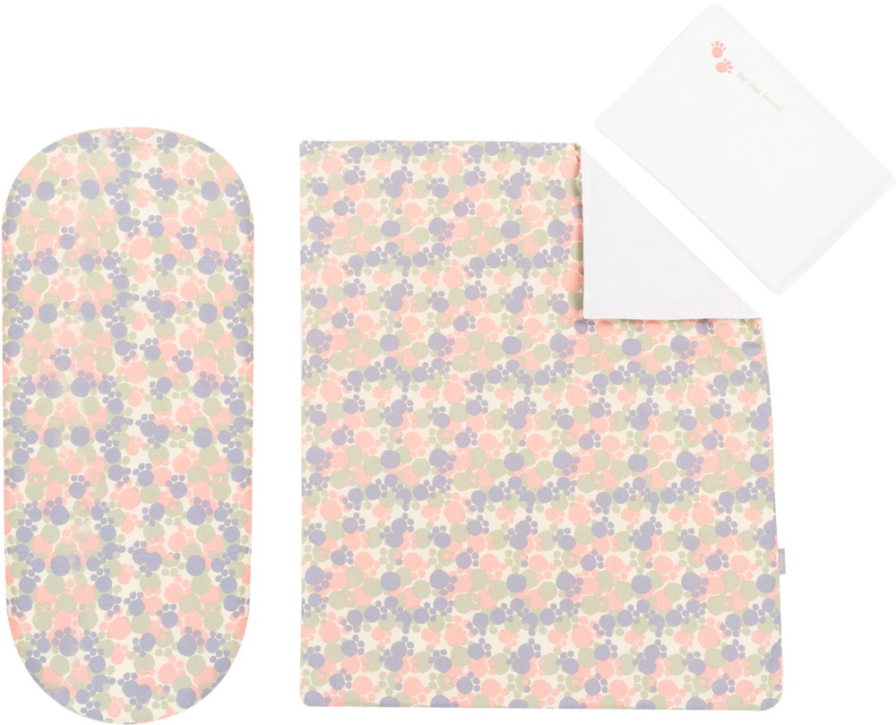 Зимен спален комплект за бебешка количка 6 части Kikka Boo Colorful Spots - За матрак 40 x 80 cm - продукт