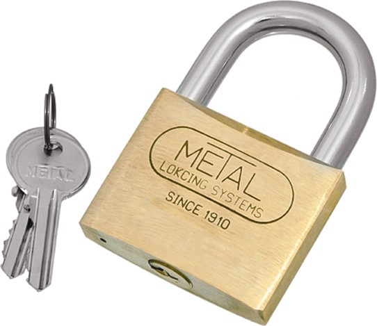 Месингов катинар Metal - С широчина 30 - 60 mm и 2 ключа - 