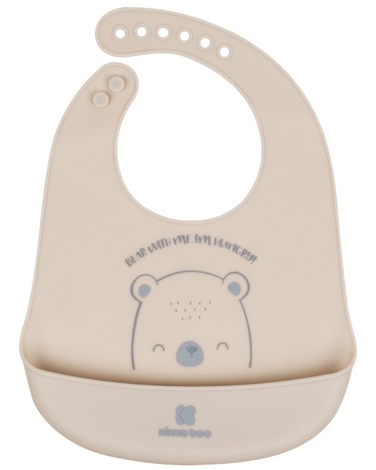 Силиконов лигавник с джоб Kikka Boo - От серията Bear With Me, 4+ м - продукт