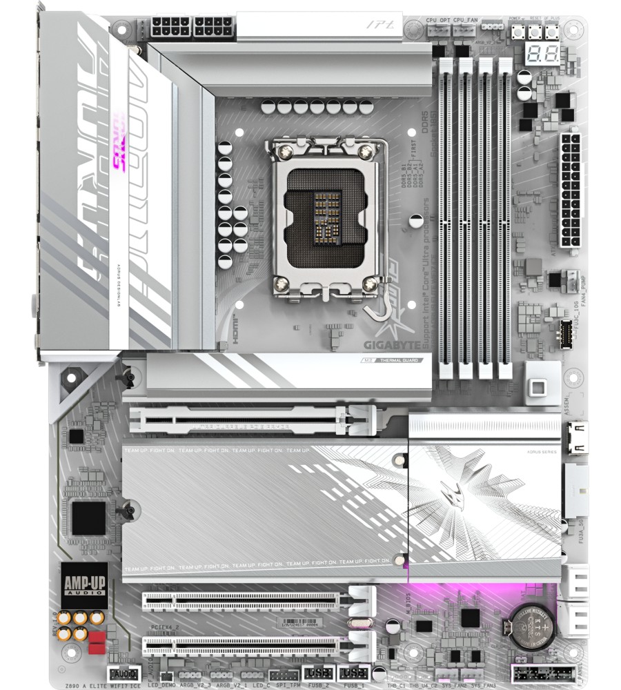����� ������ Gigabyte Z890 Aorus Elite WIFI 7 ICE - LGA 1851, Intel Z890, DDR5, ATX - 