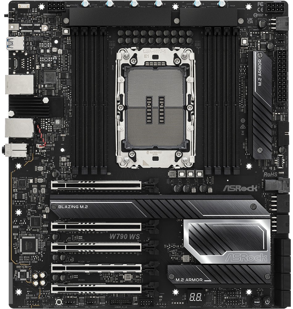 ����� ������ ASRock W790 WS R2.0 - LGA 4677, Intel W790, DDR5, EATX - 