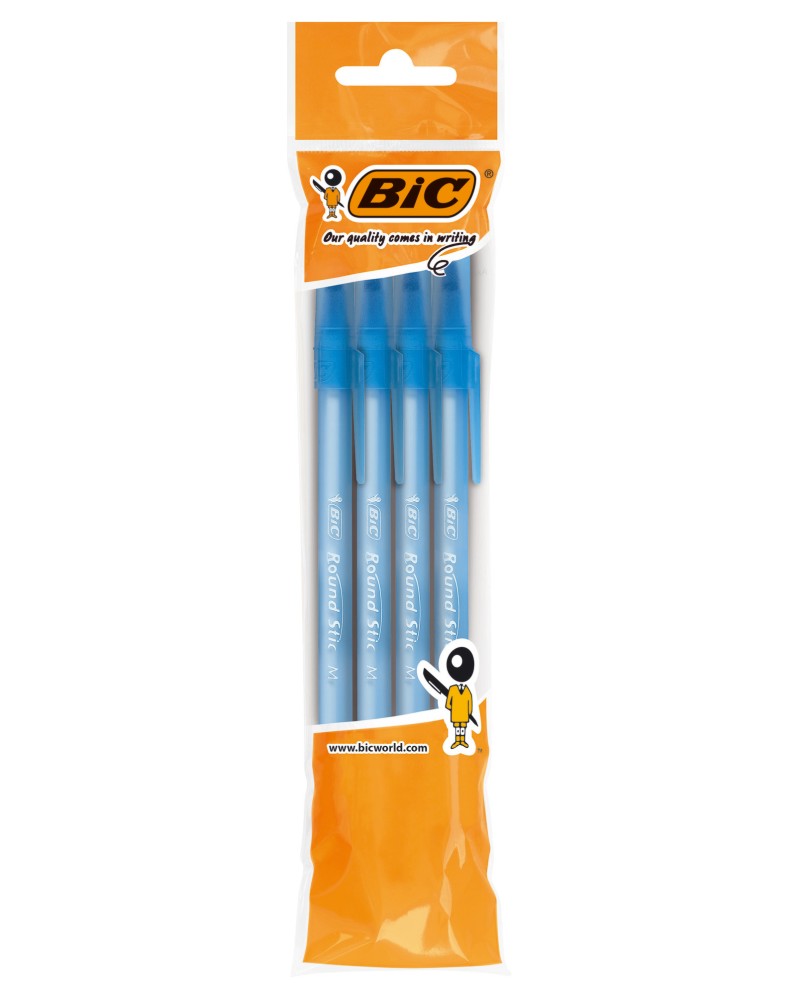 Химикалки BIC Round Stick 1 mm Химикалки BIC Round Stick 1 mm - 4 или 8 броя -