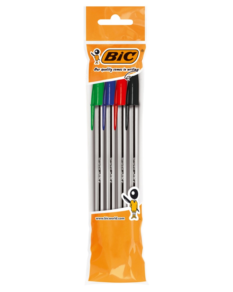 ��������� BIC Cristal Medium 1mm - 4 ���� - 