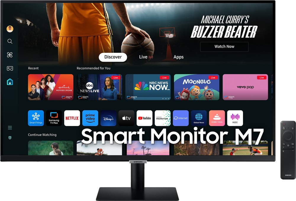 ����� ������� Samsung M7 32DM702 - 32", VA, 60 Hz, 16:9, 3840 x 2160, 4 ms, HDMI, USB-C, HDR10, ������������ ���������� - 