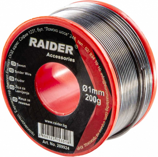 Тинол Raider - 200 g с диаметър ∅ 1 и 1.6 mm от серията Power Tools - 