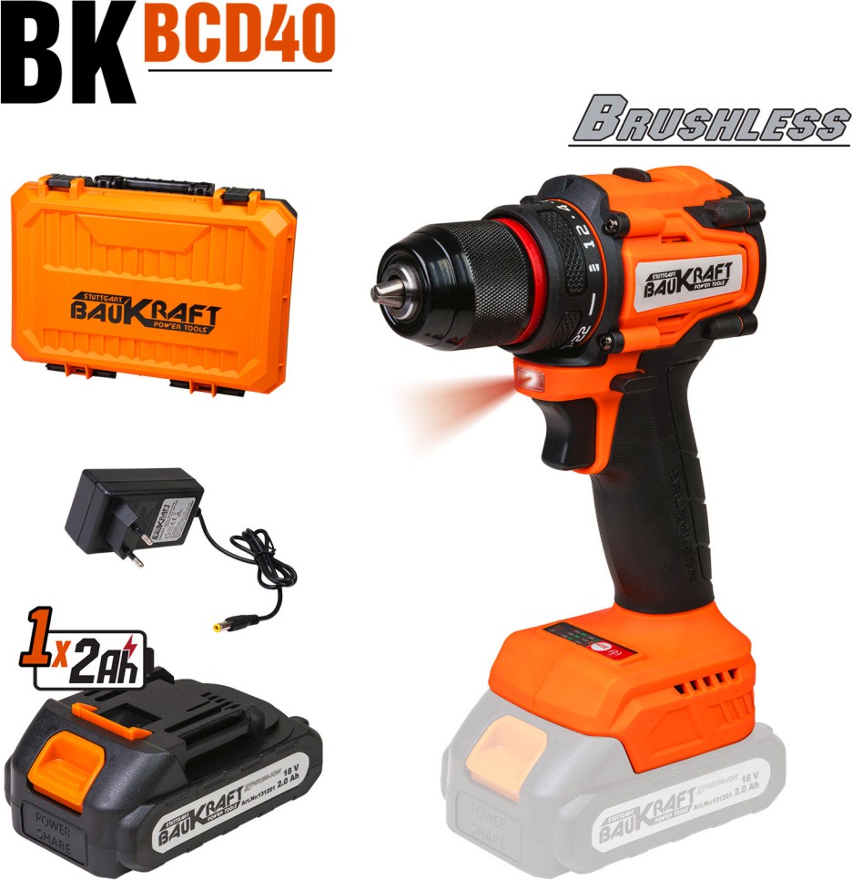   18V Baukraft BK-BCD40 -  ,    - 