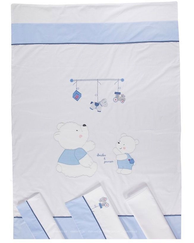 Бебешки спален комплект 4 части BEBETTO Playground Бебешки спален комплект 4 части BEBETTO Playground - За легла 60 x 120 cm и 70 x 140 cm - продукт