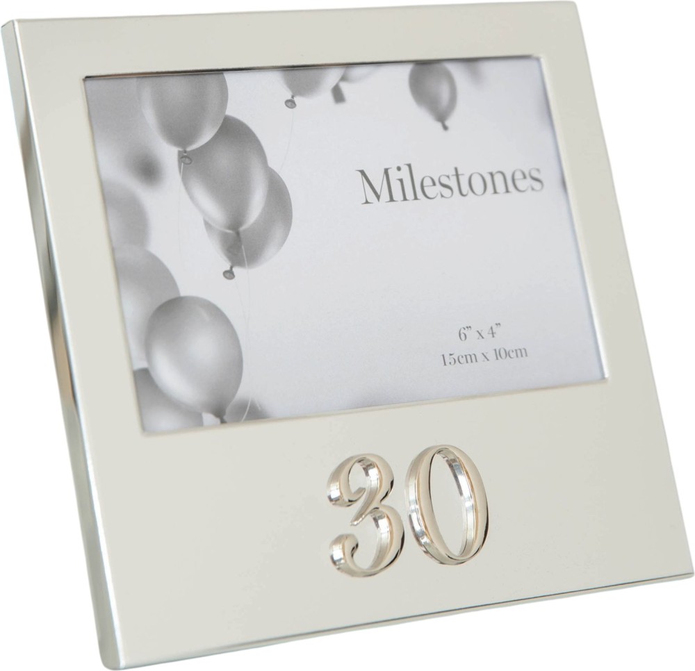 Рамка за снимка за 30-ти рожден ден Widdop Bingham Milestones Рамка за снимка за 30-ти рожден ден Widdop Bingham Milestones - 10 x 15 cm, от колекцията Celebrations -