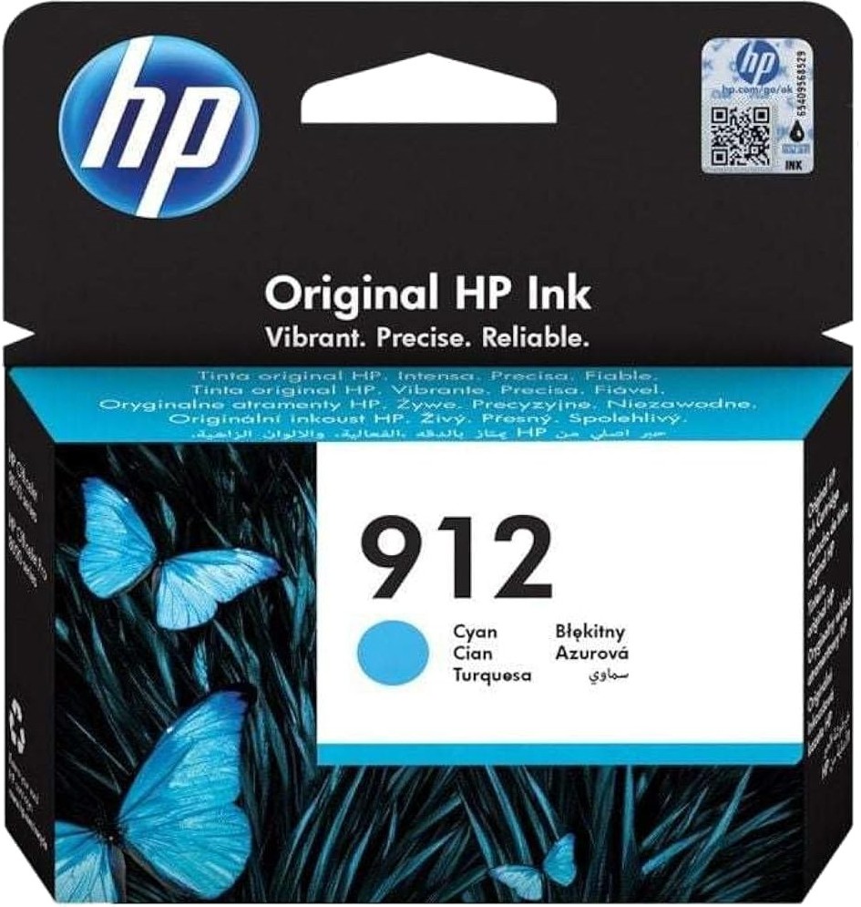 Касета с мастило за принтер HP 912 Cyan Касета с мастило за принтер HP 912 Cyan - 315 страници -