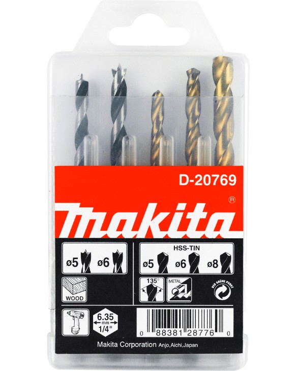       Makita HSS-TiN - 5    ∅ 5 - 8 mm - 