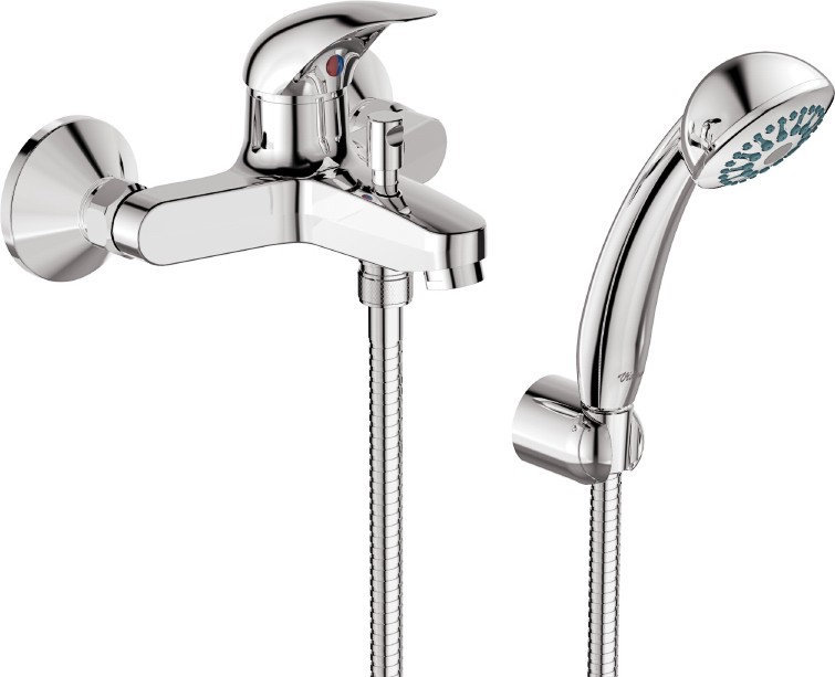 Смесител за баня с душ Vidima Orion B4227AA Смесител за баня с душ Vidima Orion B4227AA - За стенен монтаж -