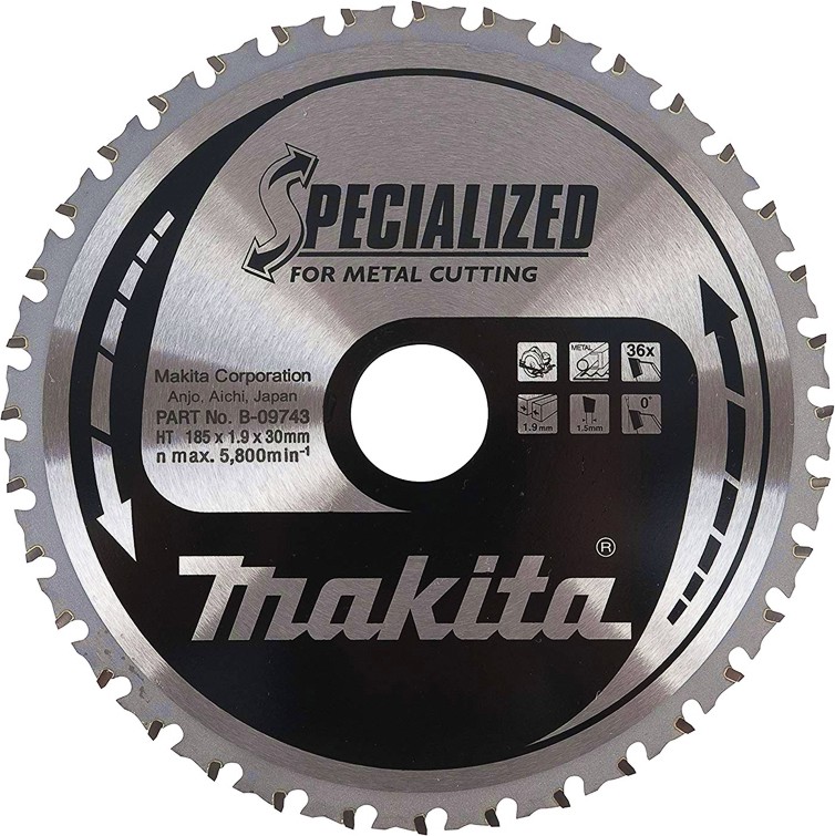 ���������� ���� �� ����� Makita - ∅ 185 / 30 / 1.9 mm � 36 ���� �� ������� Specialized - 
