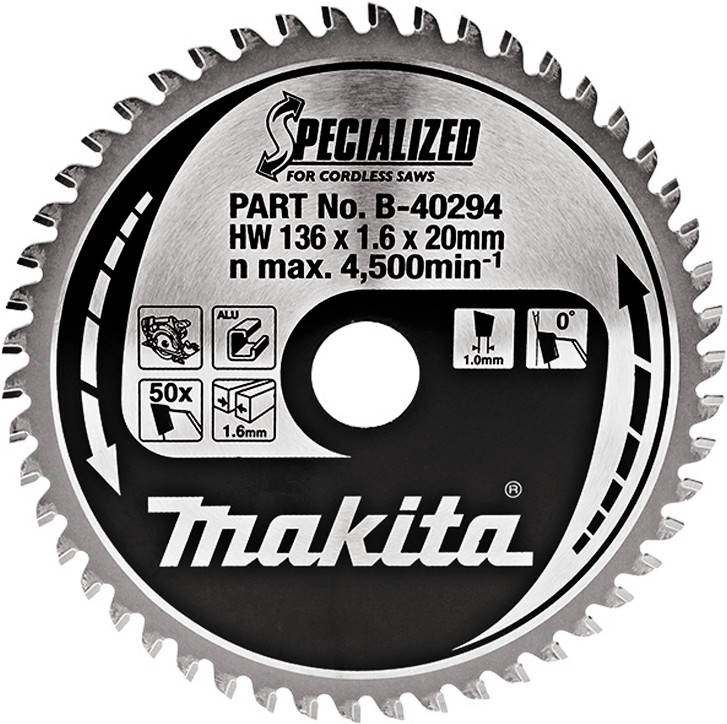     Makita - ∅ 136 / 20 / 1.6 mm  56    Specialized - 