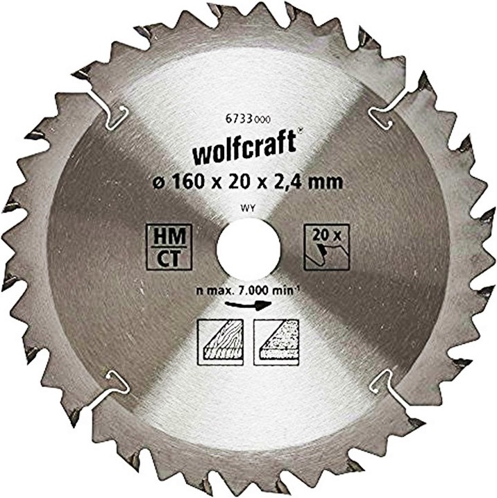     Wolfcraft - ∅ 160 / 20 / 2.4 mm  20  - 