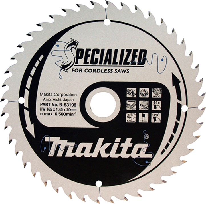     Makita - ∅ 165 / 20 / 1.45 mm  44    Specialized - 