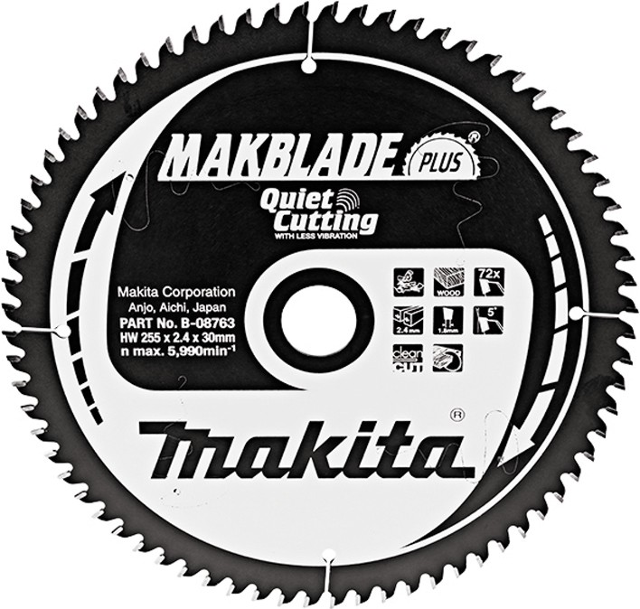     Makita Makblade Plus - ∅ 255 / 30 / 2.4 mm  72  - 
