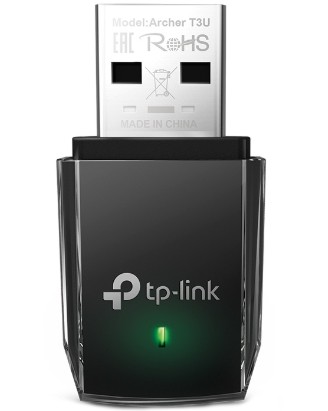 Безжичен адаптер TP-Link Archer T3U AC1300 Безжичен адаптер TP-Link Archer T3U AC1300 - 2,4 GHz (400 Mpbs ), 5 GHz (867 Mbps) -