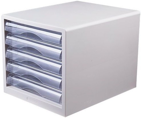 Кутия за документи с 5 чекмеджета Deli Simpli E9775 Кутия за документи с 5 чекмеджета Deli Simpli E9775 - За формат A4 -