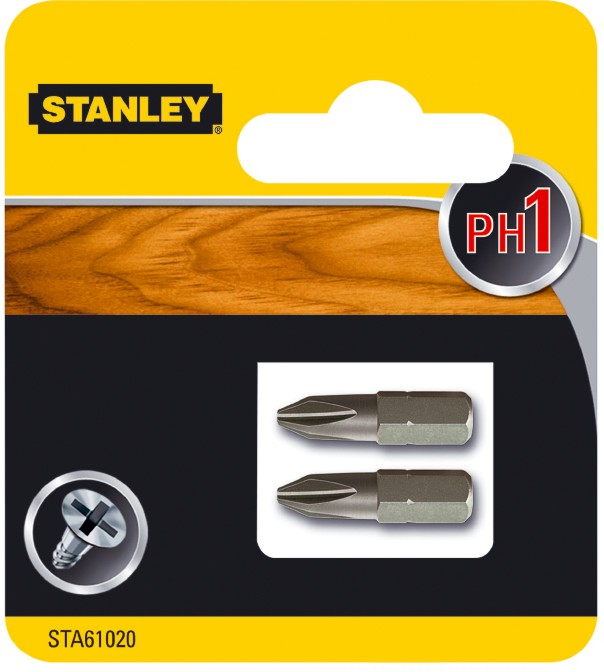Кръстати накрайници PH Stanley - 2 броя с размер на главата PH1 - PH3 - 