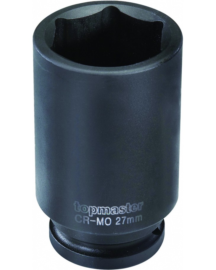 Удължена ударна вложка 1" Topmaster CR-Mo Удължена ударна вложка 1" Topmaster CR-Mo - С диаметър ∅ 24 - 50 mm -