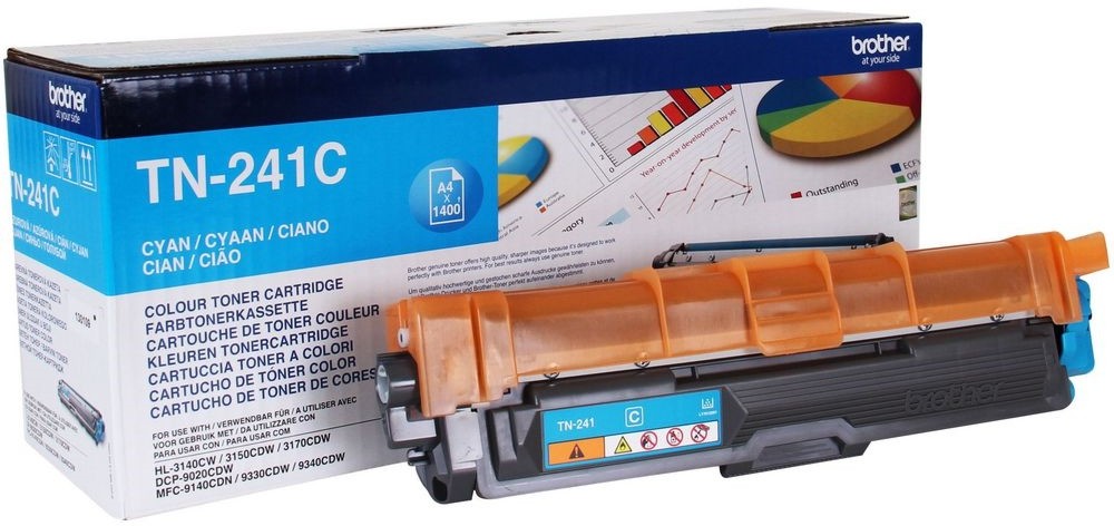Тонер касета Brother TN-241C Cyan Тонер касета Brother TN-241C Cyan - 1400 страници -