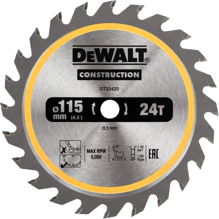     DeWalt - ∅ 115 / 9.5 / 1.5 mm  24    Construction - 