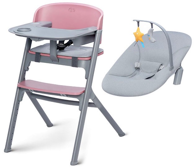 Столче за хранене 4 в 1 KinderKraft Livy - С бебешки шезлонг Calmee - продукт