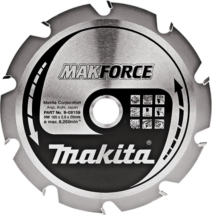     Makita - ∅ 165 / 20 / 2 mm  10    Makforce - 