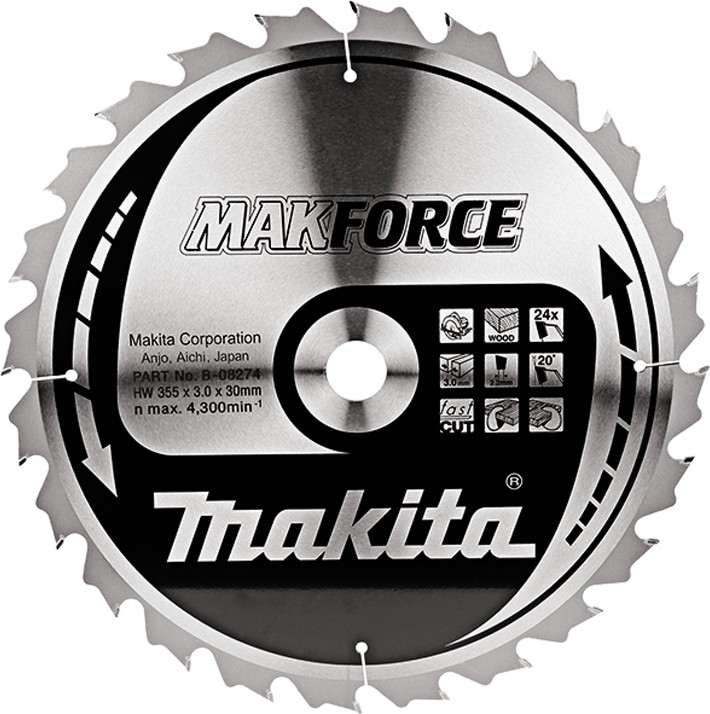     Makita - ∅ 355 / 30 / 3 mm  24    Makforce - 