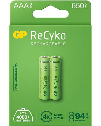  AAA -  NiMH (HR03) 650 mAh - 2÷4    ReCyko - 